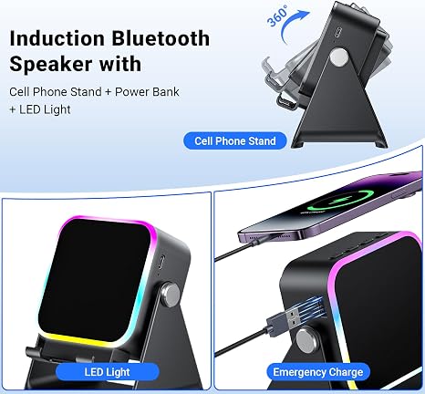 Wireless Induction Speaker Phone Stand